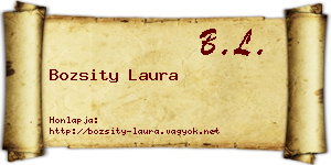Bozsity Laura névjegykártya